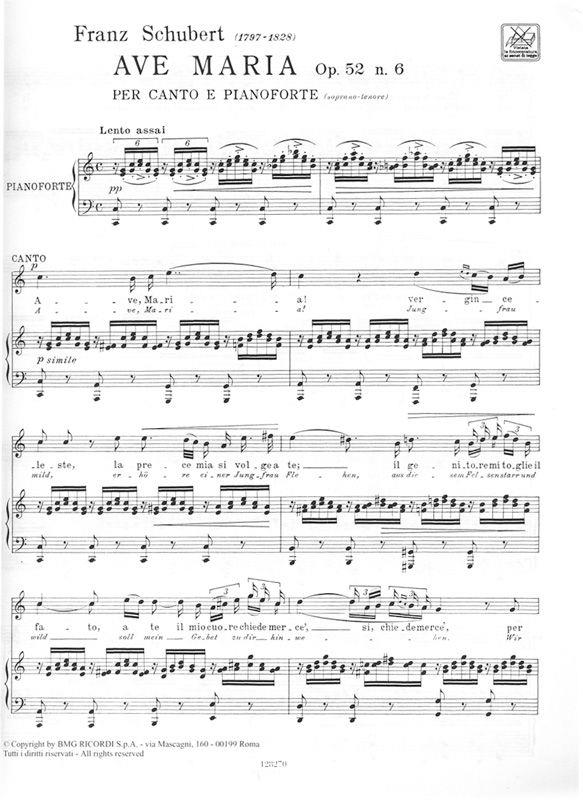 Ave Maria Op. 52 N. 6 D. 839 - pro zpěv a klavír